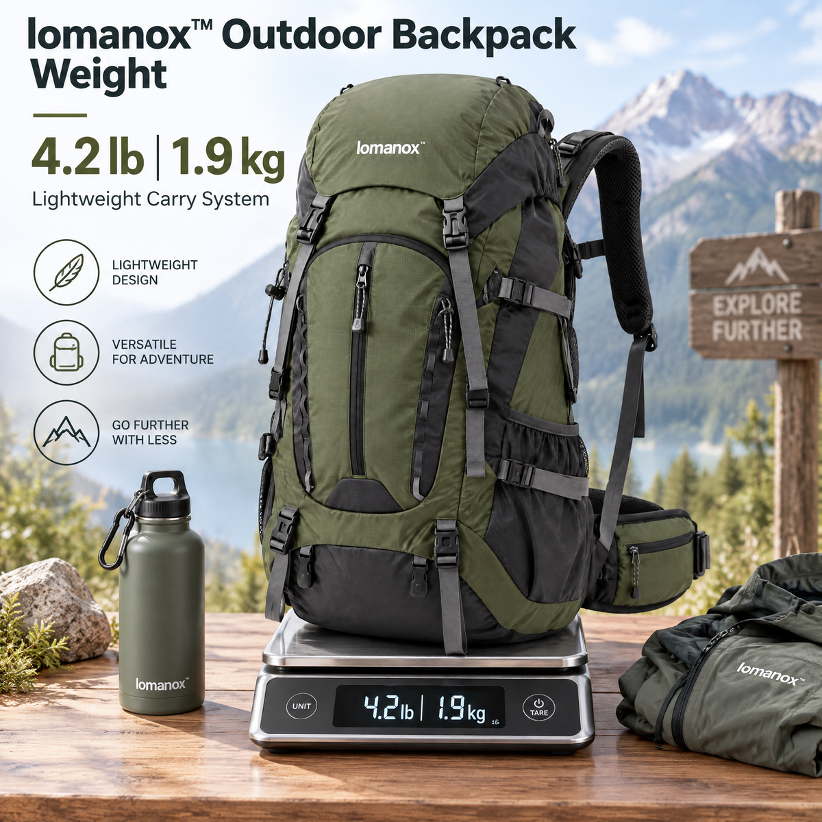 lomanox™ AlpinePack Outdoor Backpack