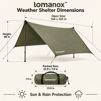 lomanox™ CampShield Weather Shelter