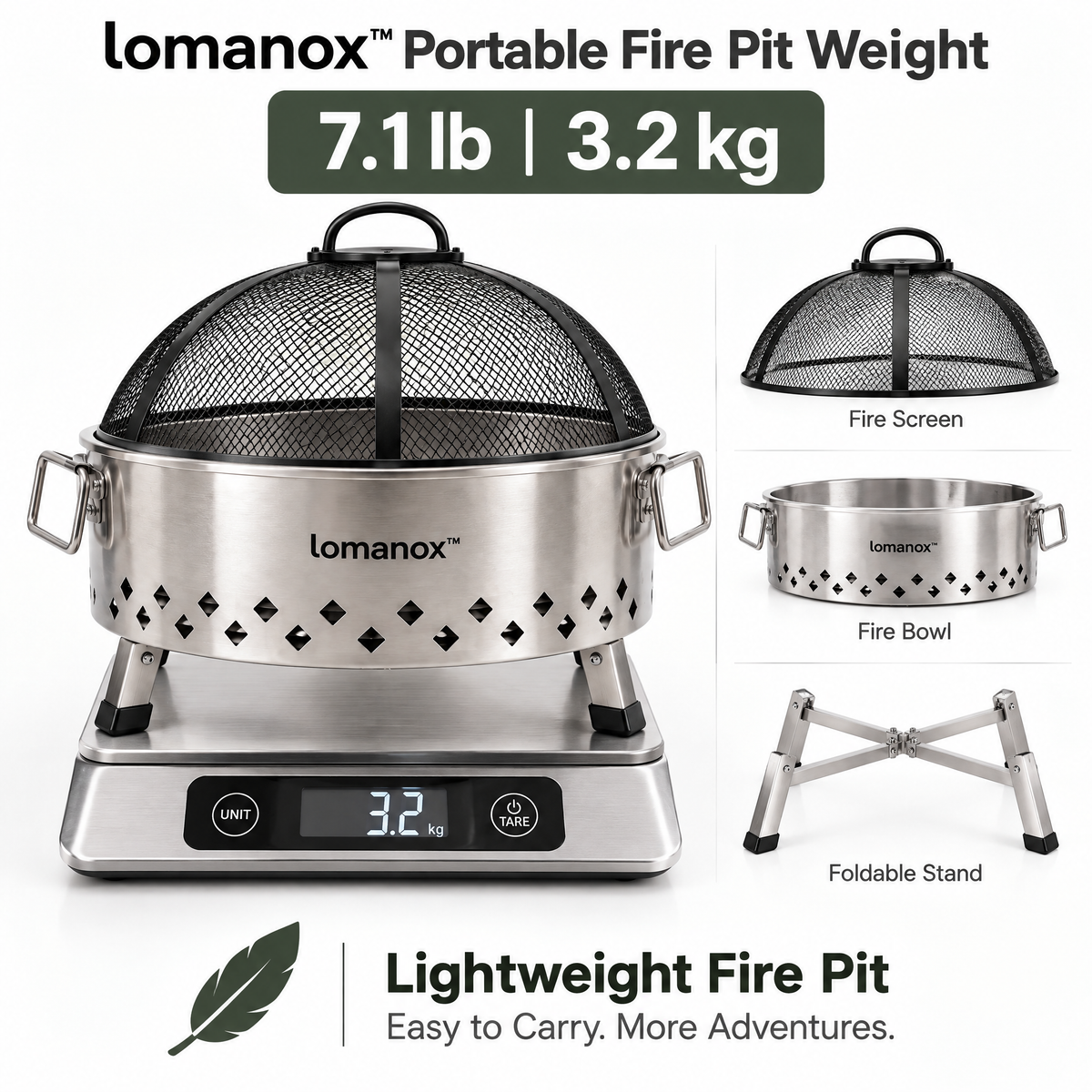 lomanox™ Voyager Compact Fire Pit